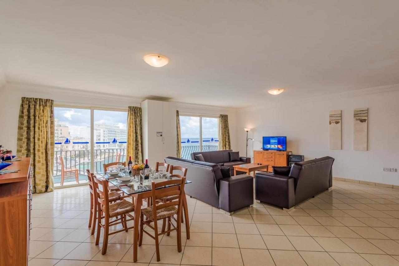 Spinola Bay Top Floor Seafront 3 Bedroom Apartment With Panoramic Sea Views - By Getawaysmalta Saint Julian's 외부 사진
